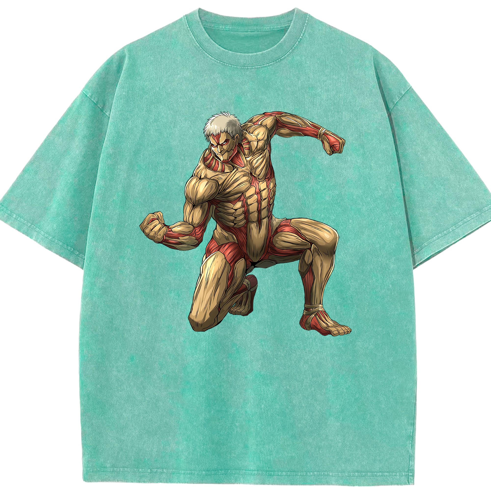 （画像用） 進撃の巨人 Attack on Titan 綿100% ヴィンテージ風 半袖Tシャツ（フロントプリント）